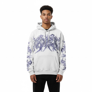 Sweat-shirt unisexe gris clair délavé à l'acide, style Y2K, esthétique métallique liquide, coupe oversize, respirant et imperméable pour l'hiver - Product Image 4