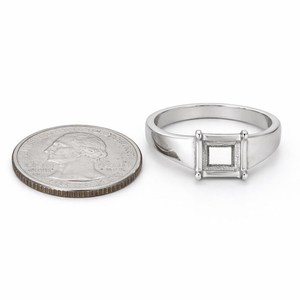 Custom 925 Sterling Silver Square 10mm Semi Mount Men <b>Ring</b> Setting Engagement Wedding <b>Ring</b> DIY Jewelry <b>Blank</b> Finding Component - Product Image 5