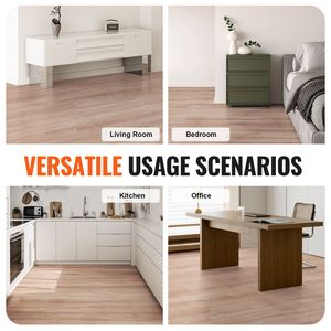 Piastrelle Autoadesive in Vinile 36 X 6 Pollici, 36 Pezzi, Spessore 2,5mm, Effetto Legno Naturale, Pavimentazione Fai-da-Te per Cucina, 5mm EIR - Product Image 6