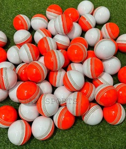Premium Quality Salstar Sport Cricket Top Grade Leather Ball Customizable Pink White Yellow Red Multy Colors Logo <b>Design</b> Balls - Product Image 3