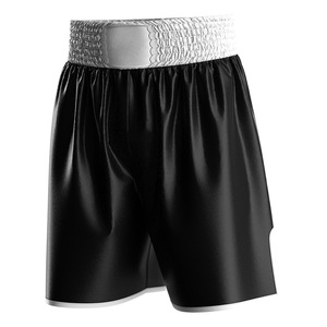 New Arrival <b>Men</b> <b>Black</b> Boxing <b>Shorts</b> Regular Fit 100% Polyester Moisture Wicking Martial Arts Wear Adult Size - Product Image 5