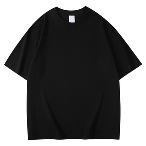 เสื้อยืดคอกลมแขนสั้นทรงหลวมสีพื้นผ้าฝ้ายหนาน้ำหนัก 310 กรัมสำหรับผู้ชาย ราคาโรงงานจากบังกลาเทศและจีน - Product Image 6