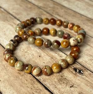 Natural Picture Jasper <b>Bracelet</b> Landscape Jasper <b>Beaded</b> <b>Bracelet</b> For Healing Reiki Energy Jewelry Wholesale 8mm - Product Image 2
