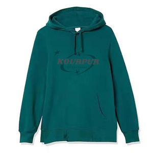 Sudadera con capucha para mujer Kourpur, de color sólido, de algodón tejido, de manga larga con bolsillos, informal, para otoño. - Product Image 1
