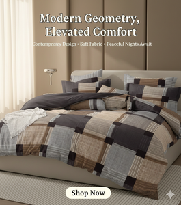 Ensemble de draps de lit en microfibre 400TC à rayures imprimées, taille King, avec drap-housse, drap plat et taies d'oreiller - Durable, confortable, pour usage hôtelier - Product Image 5