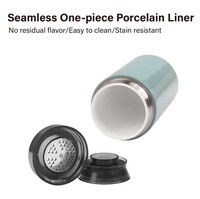 Penjualan Pabrik Produk Terlaris IKUK Termos Air Stainless Steel Vakum Isolasi Modern Klasik Botol Portabel Lapisan Porselen Teh