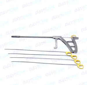 เครื่องมือผ่าตัดคุณภาพพรีเมียม Davicon Scorpion Knee Suture Passer แบบใช้มือ 5 เข็ม ทำจากสแตนเลส ได้รับการรับรองมาตรฐาน CE - Product Image 1