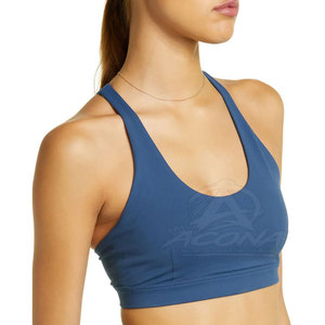 Compression Style Sports <b>Bra</b> Front Strong Support for High for Workout Gym Fitness Yoga Running Sessions Breathable - Product Image 3