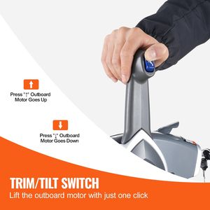 Centralina di controllo remoto fuoribordo Evinrude Johnson 5006180, a montaggio laterale, per motori marini e acceleratore barca - Product Image 4