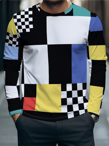TRIBON SPORTS <b>Men's</b> <b>Striped</b> Pattern <b>Long</b> <b>Sleeve</b> Knitted Casual <b>Shirt</b> Neck Full <b>Sleeve</b> Spring Fashion 100% Cotton Anti-Shrink - Product Image 5