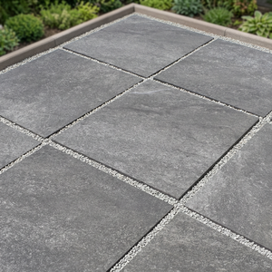 กระเบื้องปูพื้นพอร์ซเลนแบบเต็มแผ่น Vistaar Hammer Stone Nero หนา 20 มม. ขนาด 600x600 มม. 600x900 มม. R11 พร้อมกาวสำหรับปูภายนอกอาคาร เหมาะสำหรับห้องโถงและห้องน้ำ - Product Image 1
