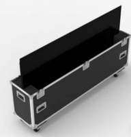 Flight case TV simple en aluminium de qualité supérieure, 75 pouces, résistant à l'eau, décontracté, durable, portable, léger, qualité export