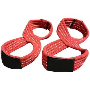 Muñequeras de fitness 100% algodón Figura 8 Correas de elevación Correa de elevación de entrenamiento de gimnasio personalizada para levantamiento de pesas Correas de doble bucle - Product Image 5