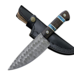 Cuchillos de hoja fija de acero inoxidable duradero, tamaño personalizado, de alta resistencia, con mango de madera, calidad DIY, soporte para logotipo OEM personalizado - Product Image 1