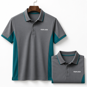 Camiseta 100% Algodón, Cuello con Detalle de Rayas, Corte Clásico, Transpirable, con Logotipo Personalizado Impreso, Marca Privada, Venta al Por Mayor - Product Image 1