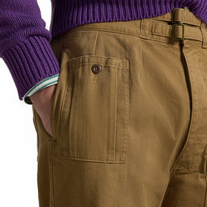 Pantalones plisados para hombre, corte relajado personalizado, pantalones casuales vintage, pantalones chinos elegantes y casuales, OEM Premium para uso diario. - Product Image 4