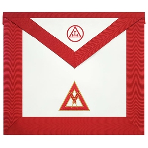 Delantal de Secretario del Capítulo del Arco Real – Bordado a máquina masónico rojo - Product Image 6