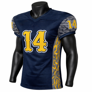 Maillot de football américain personnalisé sublimé en maille respirante en polyester pour jeunes et adultes - Product Image 3