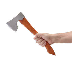 Hacha de abate UM STEEL Premium con mango de madera, hoja de acero inoxidable forjada a mano, duradera, de alta calidad para uso en exteriores. - Product Image 2