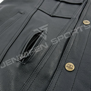 Gilet de moto en cuir style motard, qualité supérieure, style américain, sur mesure, nouveau modèle 2026, gilet personnalisé - Product Image 3