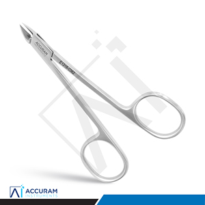 Accuram Pince à cuticules professionnelle type anneau, coupe-cuticules pour manucure et pédicure, en acier inoxydable, à mâchoires larges, outil de salon - Product Image 1