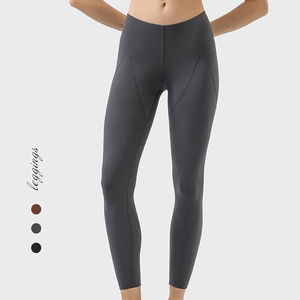 Leggings tricotés mi-taille pour femmes, personnalisables avec logo, sans couture, respirants, pour le fitness, la gym et le yoga, collection été – Qualité supérieure, prix de gros - Product Image 6