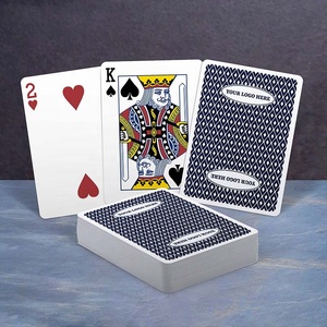 Cartes à jouer en plastique personnalisées de 0,32 mm avec finition lin simple face dans une boîte à rabat - Product Image 4