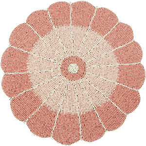 Handcrafted <b>Beaded</b> <b>Placemats</b> Dining Table Wedding Christmas Family Gatherings Durable Glass Cloth Luxury Modern Made Polyester - Product Image 1