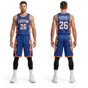 Custom Blue <b>Red</b> Multicolor Basketball Uniform Sublimation 100% Polyester Jersey Shorts Graphic Set Teamwear - Product Image 4