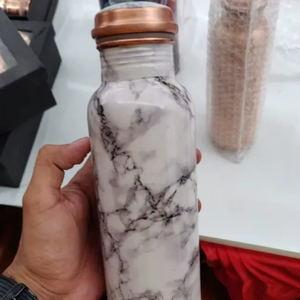 Botella de Agua de Cobre con Juego de 2 Vasos |   Juego de Regalo de Vasos Decorativos de Cobre con Diseño Floral - Product Image 4