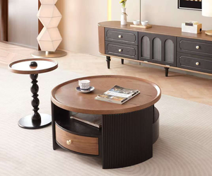Elegante Mesa de Centro Moderna de Madera con Almacenamiento, Mueble de Sala de Estar de Alta Gama - Product Image 3