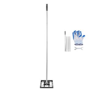 Livellatore per Terreno in Acciaio al Carbonio Antiruggine con Manico 78 e Piastra di Lavoro 17x10, 5 Altezze Regolabili per Giardino - Product Image 1