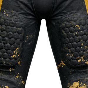 Black & Gold American Football <b>Compression</b> Shorts with Premium Protective Padding for Team Practice, Game Day & Training - Product Image 5