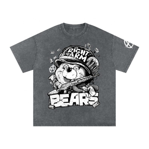 Camisetas Streetwear al por Mayor, Camisetas Oversize con Gráficos de Anime, Camisetas Unisex de Algodón Grueso, Fabricante OEM, Proveedor de Camisetas para Hombre - Product Image 4