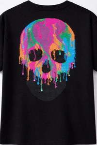 Camisetas de Hombre al por Mayor de Fábrica, Cuello Redondo, Estilo Vintage con Pedrería, Logotipo Personalizado, 100% Algodón, Estilo Urbano, Ropa Mixta al por Mayor - Product Image 2