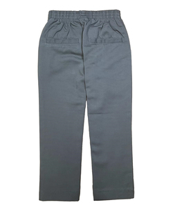 Pantalon d'école gris, taille élastique, pantalon uniforme pour garçons, coupe droite, tissu sergé confortable, uniforme scolaire. - Product Image 4