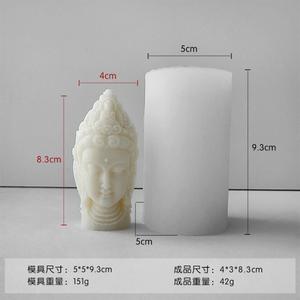 Buddha Statue Aromatherapy Candle Buddha Handmade <b>Soap</b> Fragrant Stone Gypsum Candle <b>Silicone</b> <b>Mold</b> - Product Image 6