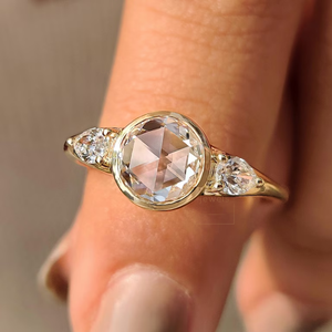 Vintage Style Women's 925 Silver Rhodium Plated Radiant Cut Moissanite Engagement <b>Ring</b> Prong Setting for Wedding Party Everyday - Product Image 1