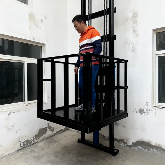 HAOKUN 3-Floor 2-Person Hydraulic Mini Villas Elevator with AC Drive for Home & Hotel Use Stainless Steel Construction