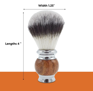 Pinceau à raser personnalisé pour hommes, poils synthétiques doux, base en bois, cadeau - Product Image 1