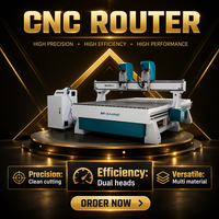 Routeur CNC double tête 2030 2000*3000mm, machine de gravure et de découpe robuste pour le travail du bois, du MDF et du PVC