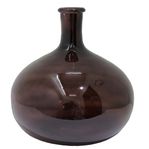 แจกันดอกไม้สวยสำหรับตกแต่งบ้านที่กำหนดเอง,ตรงกลางโต๊ะในห้องนั่งเล่นกระจกเคลือบสีน้ำตาล - Product Image 1