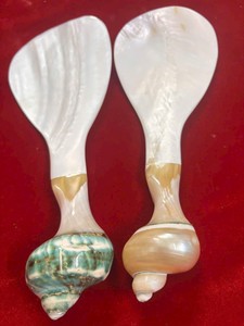 Cuillères en coquillages naturels, ustensiles artisanaux polis en coquillages, décoration artisanale pour la maison - Product Image 4