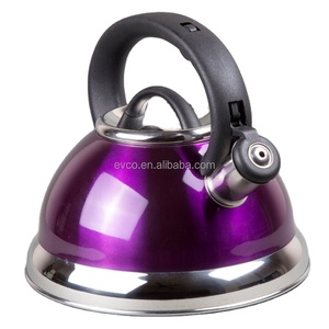 Alexa 3.0 Qt. Stainless Steel Stove Top Whistling <b>Tea</b> <b>Kettle</b> Water <b>Kettle</b> Camp <b>Kettle</b> <b>Tea</b> Pot in Purple Color - Product Image 3