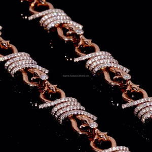 RB Gems สร้อยคอเพชรทรงบริลเลียนท์เคลือบทองคำชมพู  ได้รับการรับรองจาก IGI เพชรเพาะเลี้ยงในห้องปฏิบัติการ  ปรับแต่งได้ตามต้องการ  เงินแท้ S925  ดีไซน์หรูหรา  สำหรับทั้งชายและหญิง - Product Image 5