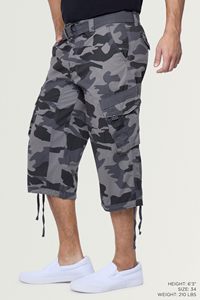 Summer Quick Dry Mens Shorts Lightweight Knee Length <b>Elastic</b> <b>Belt</b> With Zipper Fishing Cargo Shorts - Product Image 3