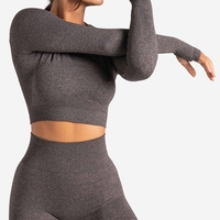 Ensemble d'entraînement de luxe pour femmes grandes tailles, tenue de fitness sans couture, short long, vêtements de sport haut de gamme, sur mesure, faible MOQ, vente en gros