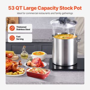 Olla de Acero Inoxidable de 53 Qt con Ollas Grandes para Cocinar y Asa de Grado Comercial Resistente - Product Image 2