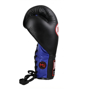 Gants de MMA professionnels en cuir véritable à lacets, noir mat, pour entraînement, sparring, grappling, boxe, Muay Thai, évacuation de l'humidité, extérieur - Product Image 2