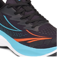 Chaussures de course noires pour hommes, baskets basses à lacets, respirantes, confortables et amorties
